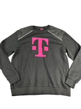 T-Mobile Mens Black Sweatshirt With Pink Logo Size M